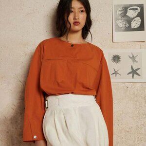 Soeur 'Tunise' Structured cotton blouse LIKE NEW sz 34